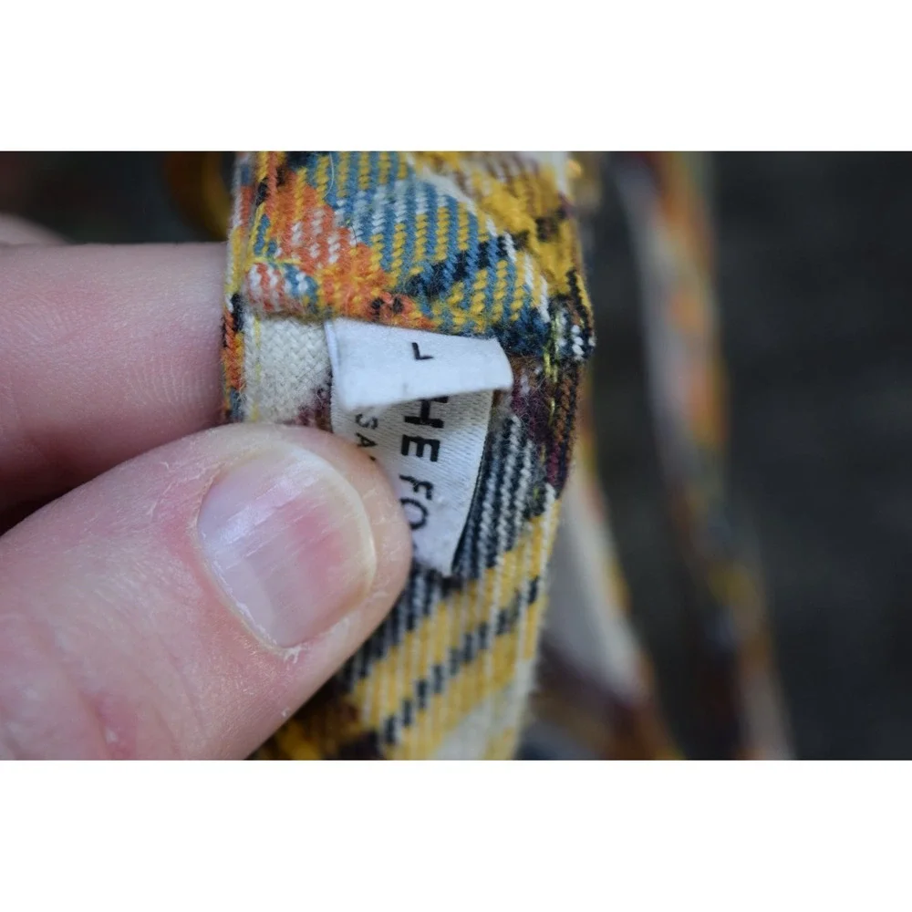 4 The Foggy Dog SF Collars LARGE Plaid Flannel Dots 2 Bow Ties Gold Hardware